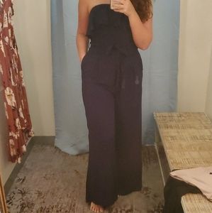 BRAND NEW Altar'd State Strapless Jumpsuit; Navy; Size M